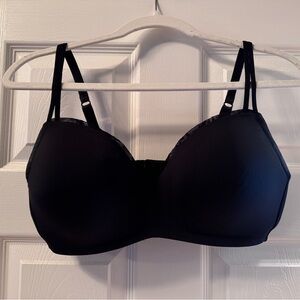 aerie Black Double-Strap Smooth T-Shirt Bra